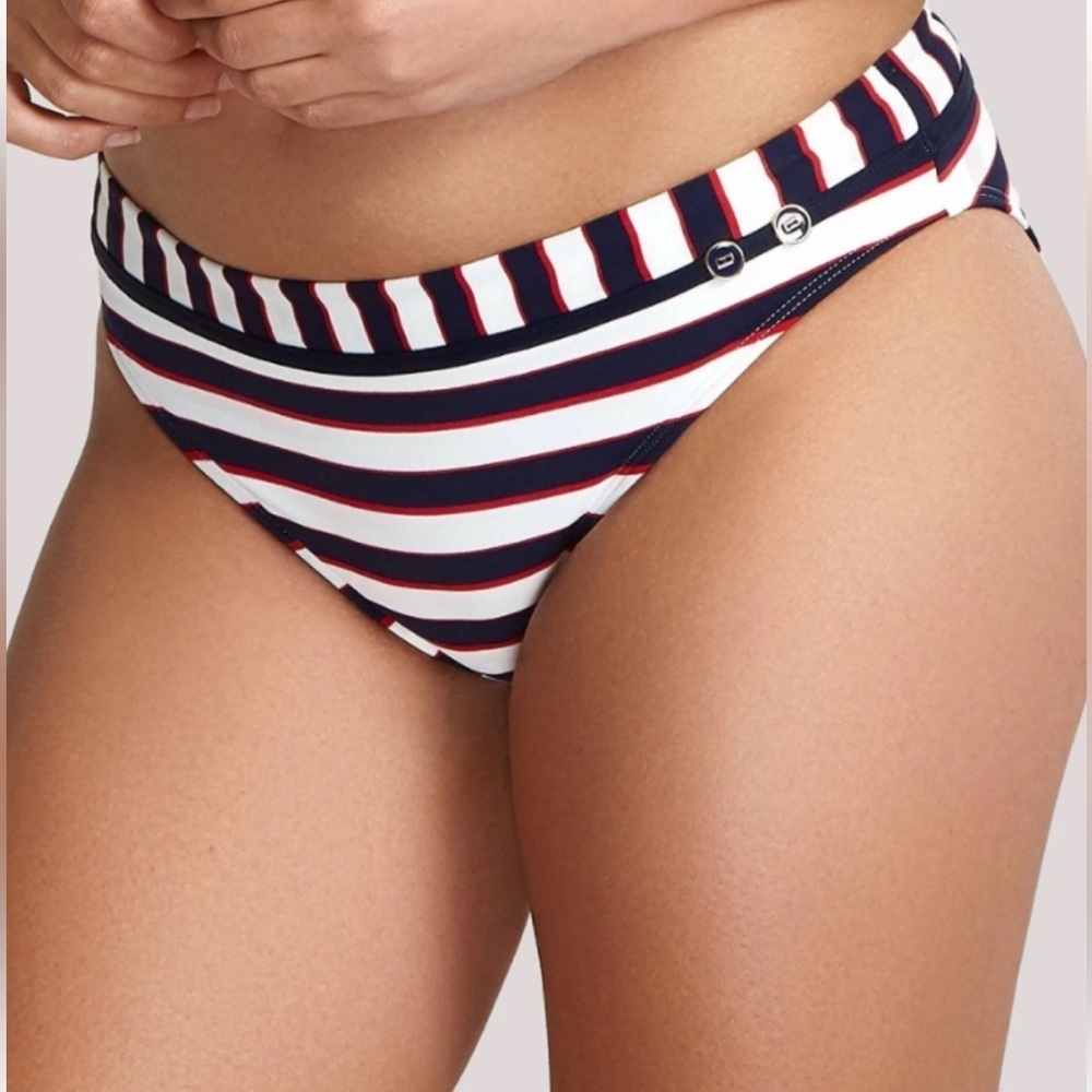 Panache Swim Size L Navy Stripe Lucille Classic Pant